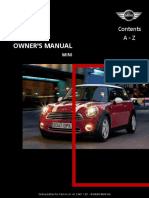 2009 - Mini - Cooper Owners Manual