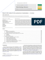 Plant in Vitro Culture For The Production of Antioxidants - A Review