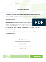 Assine Com o Docusign Certificate of Employm