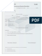 f543 Formulario Licencia Por Razones Particulares