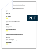 First Exam Website Questions