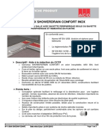 Fiche Technique CANIVEAUX SHOWERDRAIN CONFORT INOX