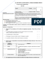 Evaluación Quimestral 9no