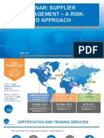 Webinar: Supplier Management - A Risk-Based Approach: Qse LTD Frank Reynolds