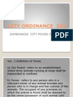 Zamboanga City Pound Ordinance