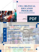 CM 4: Bilingual Education Programs: (Eng Elt 2: Language Programs and Policies in Multilingual Societies)