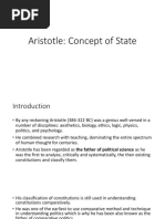 Aristotle - Concept of State