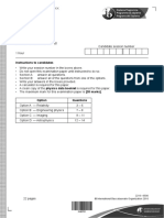 Physics Standard Level Paper 3: Instructions To Candidates