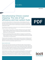 Decarbonizing China's Coastal Shipping: Role of Fuel Efficiency and Low Carbon Fuels