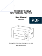 Sp-Rmdiiid/Sp-Rmdivd Mini Thermal Printer User Manual: Beijing Spirit Technology Development Co., LTD