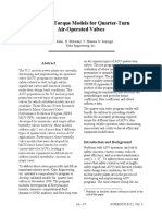 Dynamic Torque Models For Quarter-Turn Air-Operated Valves