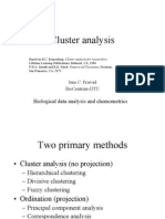 Cluster Analysis: Biological Data Analysis and Chemometrics