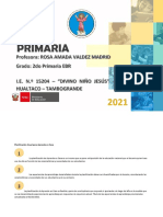 Planificación Anual para Aprendo en Casa 2do Grado Prof Rosa