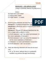 NEET Biotechnology & It's Application Important Questions