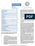 Umbrella Application: Please Complete This Form in Black Ink Using Block Capitals