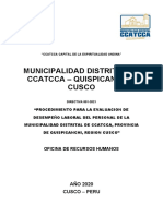 Propuesta de Impl. de Directiva de Eval. de Desemp. Laboral - Ccatcca