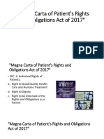 Magna Carta of Patient's Rights and Obligations