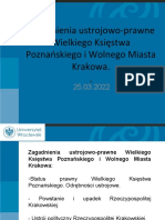 Zagadnienia Ustrojowo-Prawne Wielkiego Księstwa Poznańskiego I Wolnego Miasta Krakowa