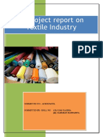 A Project Report On Textile Industry