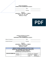 Weekly Home Learning Activity Plan Modular Learning Delivery Modality Home Economics Grade 5