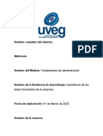 Importancia de Las Áreas Funcionales de La Empresa