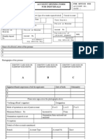 Account No. Date:: Without Cheque Book Facility With Cheque Book Facility