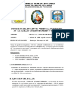 Informe de La Primera Sesion Desarrollada 2022