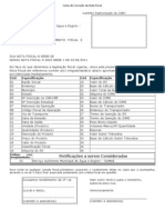 Carta de Correção de Nota Fiscal