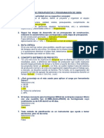 Cuestionario Presupuestos y Programación de Obra