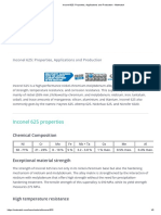 Inconel 625 - Properties, Applications and Production