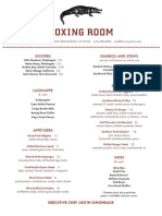 Boxing Room Menu