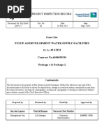 QCP 12 Project Inspection Record (Zuluf Water Supply Facilities B.I. No. 10-12322)