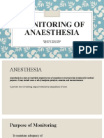 Monitoring of Anaesthesia