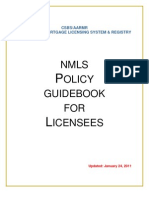 NMLS Guidebook For Licensees