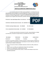 Acta de Instalacion de Comite - 4to B