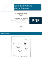 Electrostatic Field Problems: Spherical Symmetry: EE 141 Lecture Notes Topic 7 Professor K. E. Oughstun