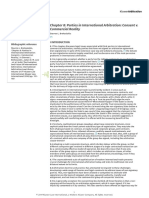 Chapter 8 Partiesin International Arbitration Consent vs. Reality