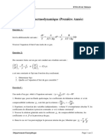 Thermodynamique TD, Tests, Exam Corrigee