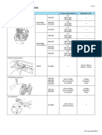 Servicing Specifications: (1) Engine Body