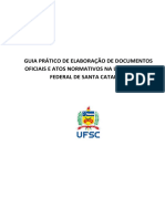 Guia Prático de Elaboração de Documentos Oficiais e Atos Normativos Na Ufsc