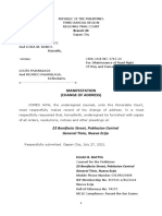 CHANGE OF ADDRESS OF COUNSEL - Ramos Vs Pajarillage