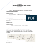 Lesson 7 Kinetics of Curvilinear Translation, Dynamic Equilibrium