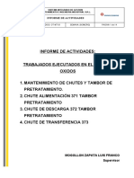 MANTENIMIENTO DE CHUTES Y TAMBOR DE PRETRATAMIENTO Luis Mogollon