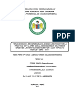 Aplicación de P.F.para Promover La Práctica de Valores