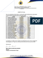 Certificado Intercolegiados