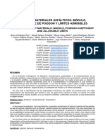 Capas en Materiales Asfálticos: Módulo, Coeficiente de Poisson Y Límites Admisibles