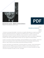 Emmanuel Levinas - Altérité Et Transcendance - ACTU PHILOSOPHIA