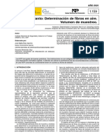 NTP 1159 Amianto Determinación de Fibras en Aire. Volumen de Muestreo - Año 2021