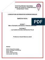 U1 A2 - Las Fuentes Formales Del Derecho Fiscal