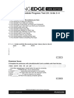 Pre-Intermediate Progress Test 2A: Units 3-4: Pronunciation